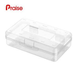 1039 Praise Plastic Hard Pencil Case, School Supply Crayon Small Storage Box, Back to School Suppliesn