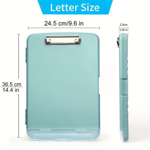 83301 A4 Clipboard with Storage High Capacity Nursing Clip Board 8.5 x 11 with Pen Holder & Low Profile Clip - Image 2